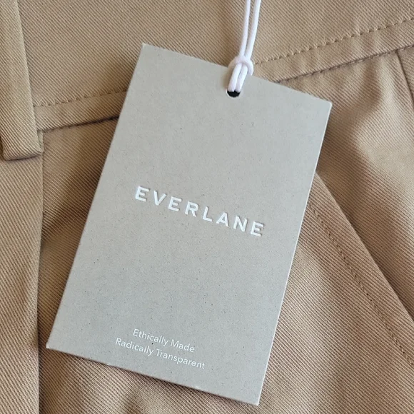Everlane Tan Trousers with Straight-Leg Design - Picture 3 of 7